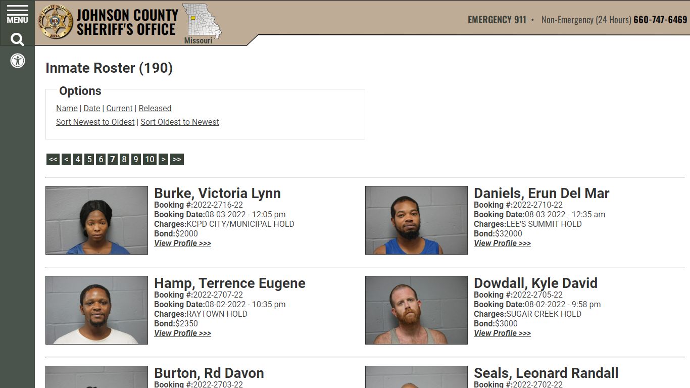 Inmate Roster - Johnson County Sheriff MO