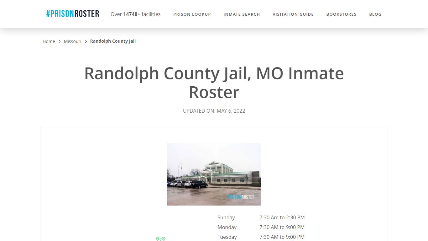 Randolph County Jail, MO Inmate Roster - Inmate Locator