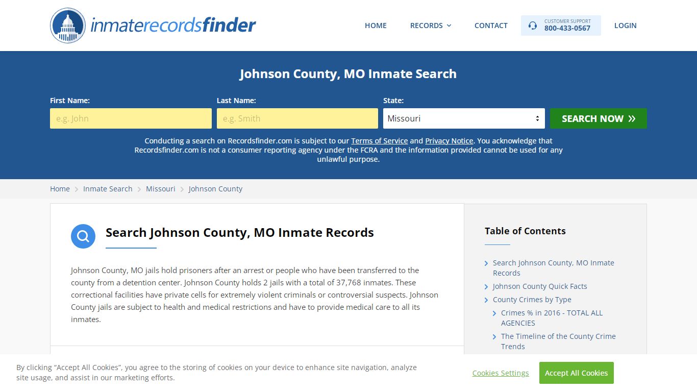 Johnson County, MO Inmate Lookup & Jail Records Online